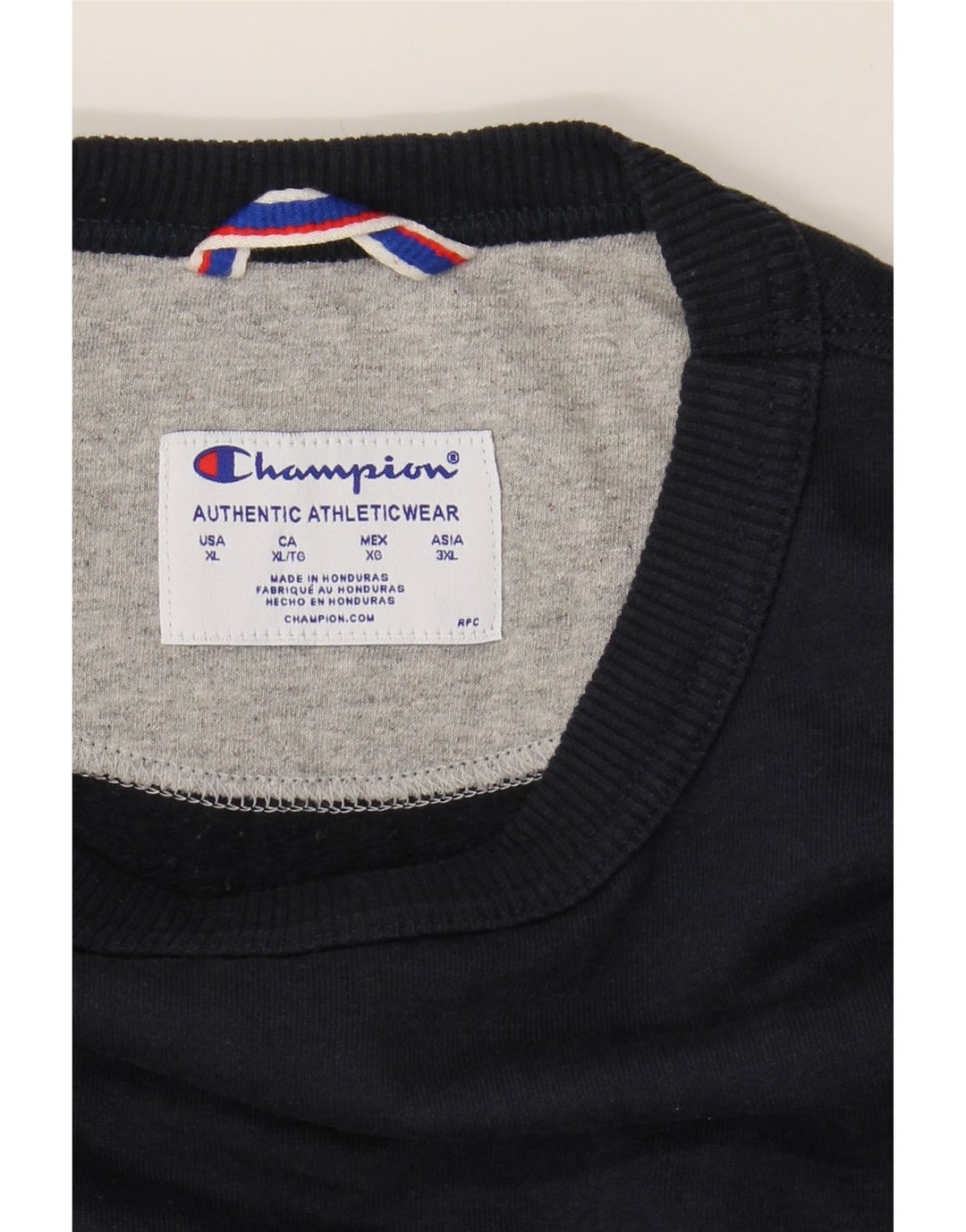 CHAMPION Mens Sweatshirt Jumper XL Navy Blue Cotton Vintage Champion and Second-Hand Champion from Messina Hembry 
