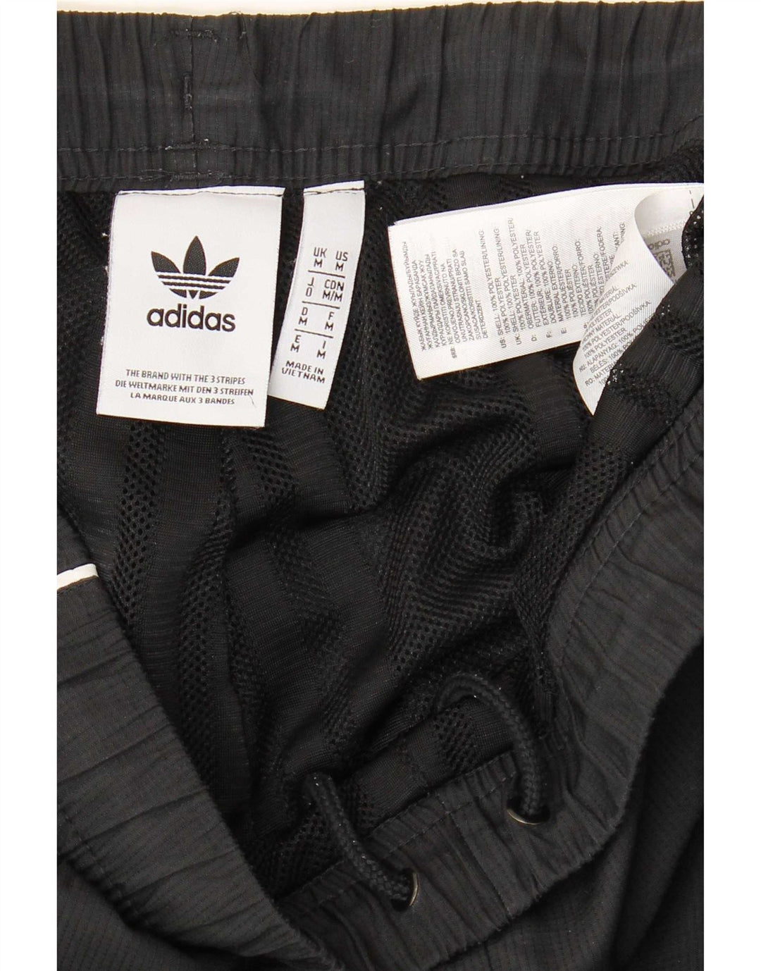 Adidas Herren-Trainingshose, Jogginghose, Mittelschwarz, Farbblock-Polyester