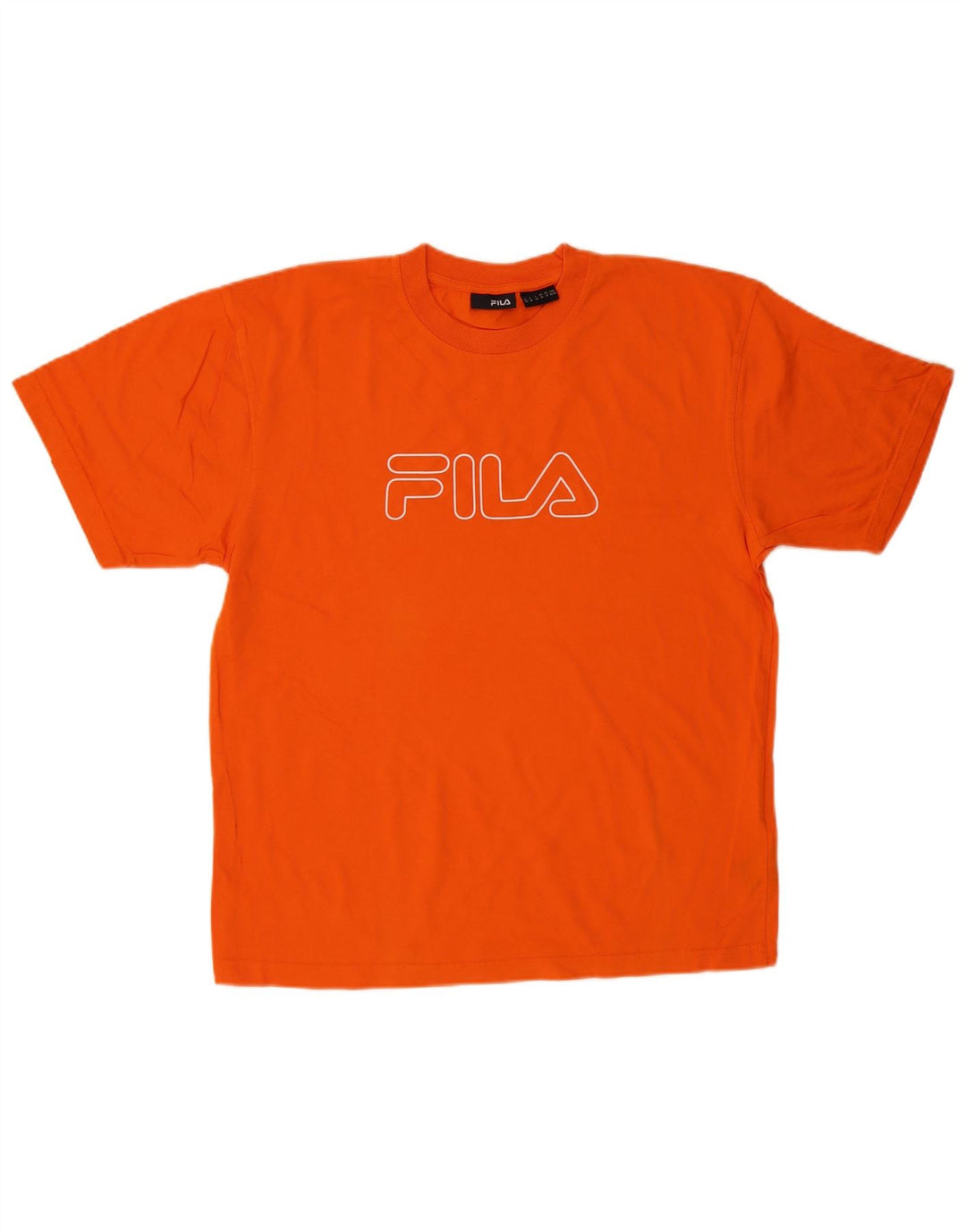 FILA Herren Grafik-T-Shirt-Oberteil aus mitteloranger Baumwolle