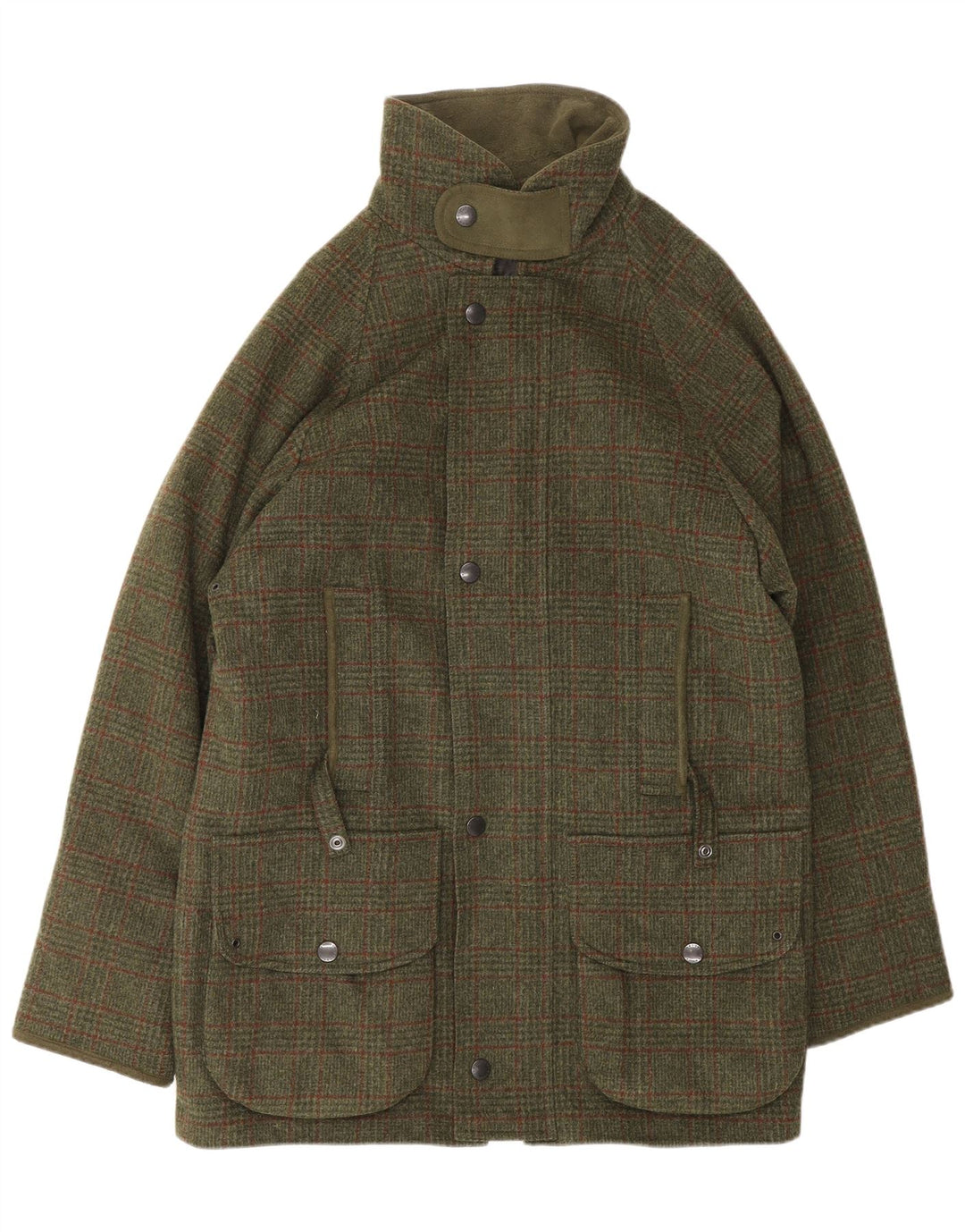 Barbour Herren-Utility-Jacke UK 38 Medium Khaki Plaid Wool