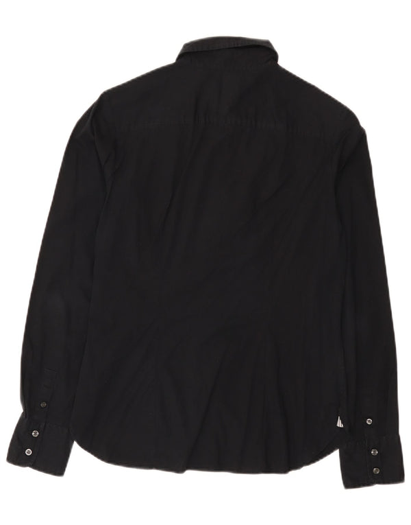 Tommy Hilfiger Damen-Hemd, US 6, mittelgroß, schwarze Baumwolle
