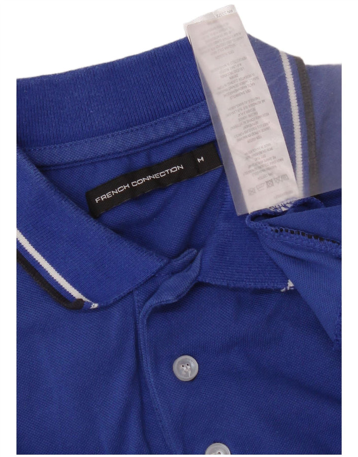 French Connection Herren-Poloshirt aus mittelblauer Baumwolle