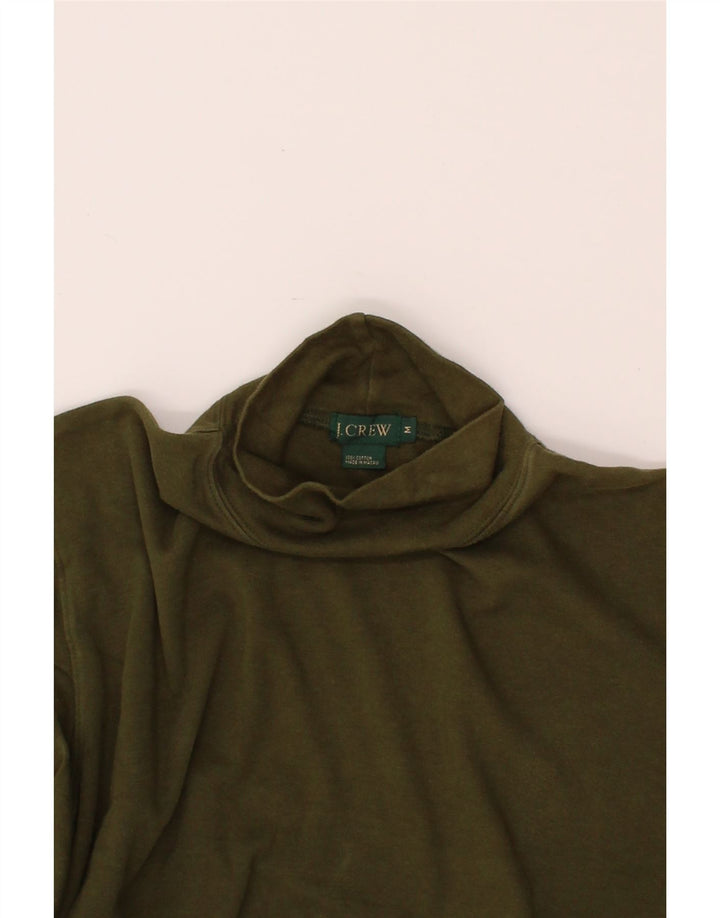 J. CREW Womens Longline Turtle Neck Jumper Sweater UK 14 Medium Khaki Vintage J. Crew and Second-Hand J. Crew from Messina Hembry 