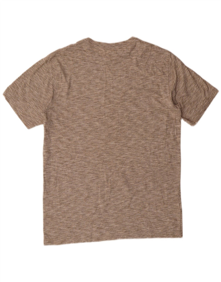 Eddie Bauer Herren-T-Shirt-Oberteil aus mittelbeigemelierter Baumwolle