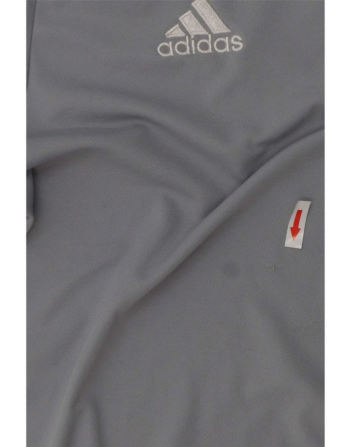 Adidas Herren Climalite T-Shirt Top Mittelblaues Colourblock-Polyester