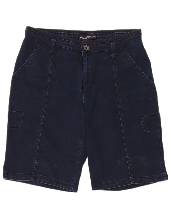 LEE Herren Platinum Label Denim Cargo Shorts W32 Mittel Marineblau