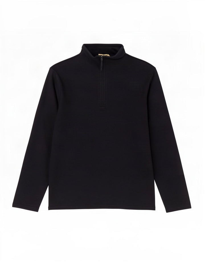 Mountain Warehouse Herren-Fleecepullover mit Reißverschluss am Hals, Mittelgroßes marineblaues Polyester