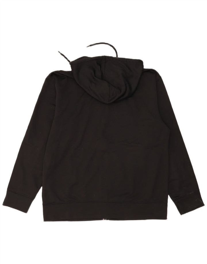 WRANGLER Herren-Kapuzenpullover mit Reißverschluss, UK 42/44, großes schwarzes Polyester