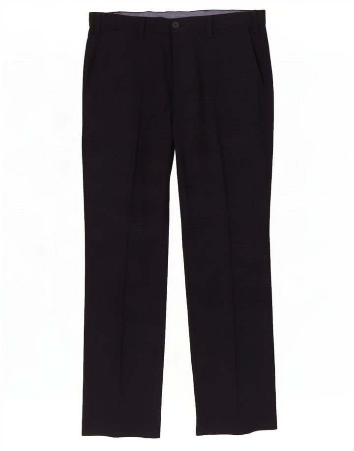 Marks & Spencer Herren-Chinohose, normal, W34, L31, Marineblau, Polyester