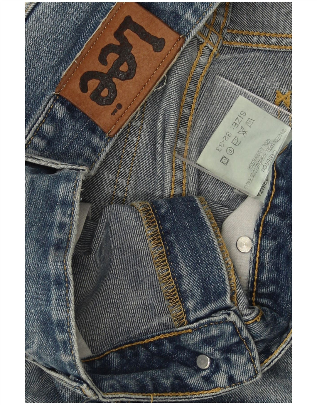 Lee Herren Straight Jeans W32 L33 Blaue Baumwolle