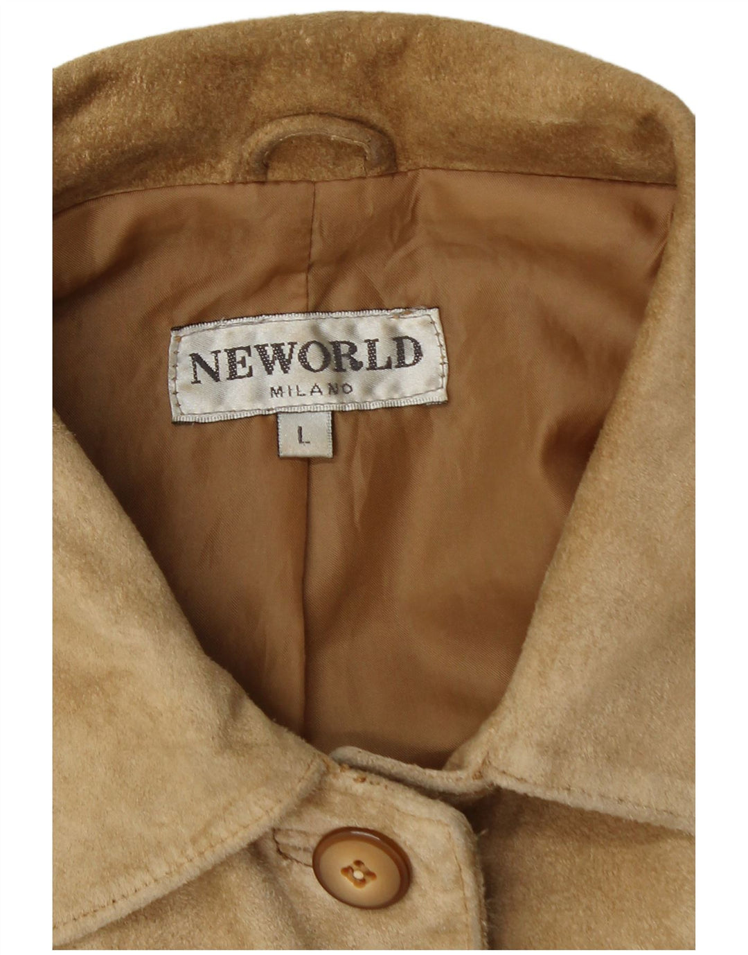 Vintage Damen Wildlederjacke UK 16 Large Beige