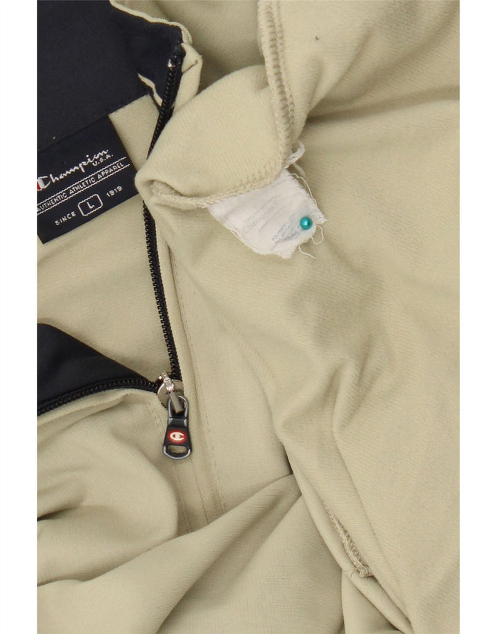 Champion Herren-Trainingsanzug-Top-Jacke, großes Khaki-Polyester