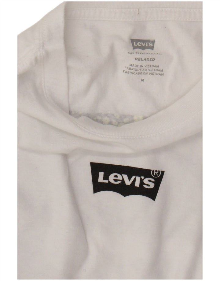 LEVI'S Herren Relaxed Graphic Top Langarm Mittelweiße Baumwolle