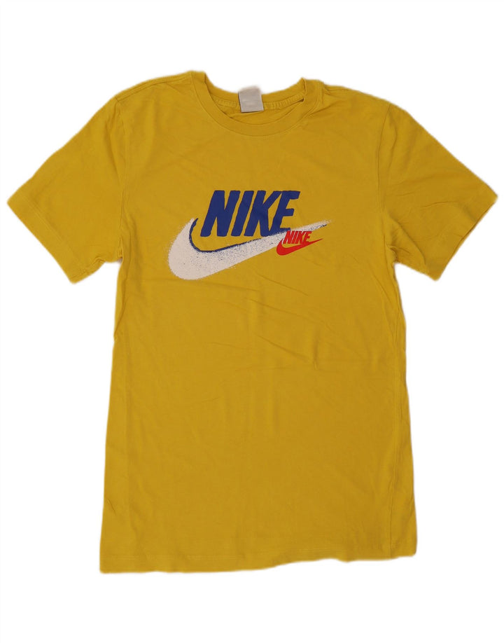 Nike Herren-T-Shirt mit Grafik, Größe S, Gelb, Baumwolle
