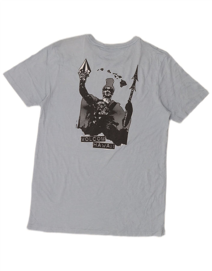 Volcom Herren Modern Fit Graphic T-Shirt Top Small Blau Baumwolle