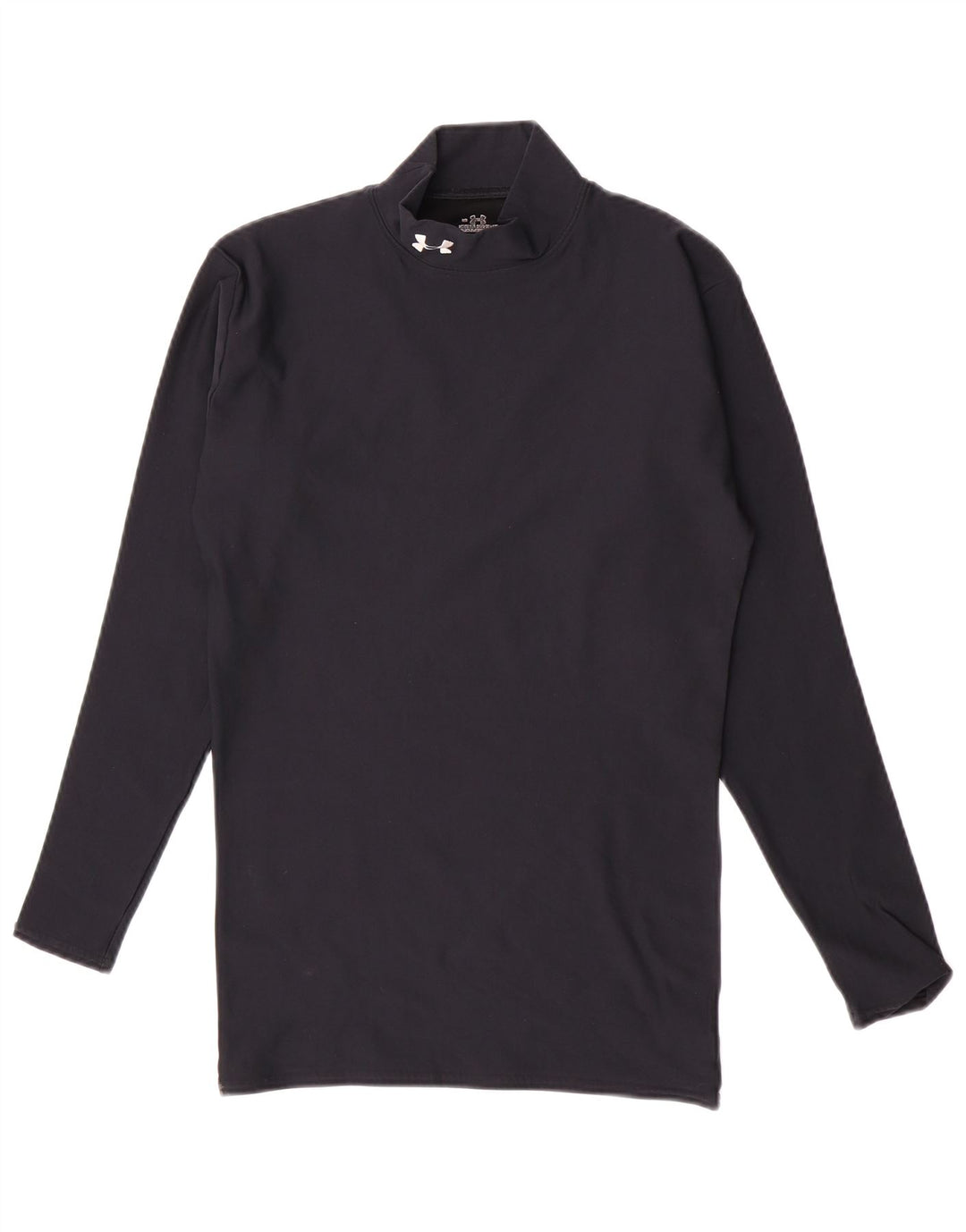 Under Armour Damen Top Langarm UK 14 Large Marineblau Nylon