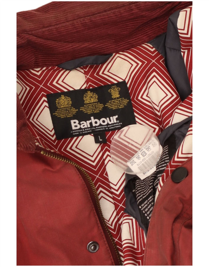 Barbour Herrenjacke aus gewachster Baumwolle, UK 40, große rote Baumwolle