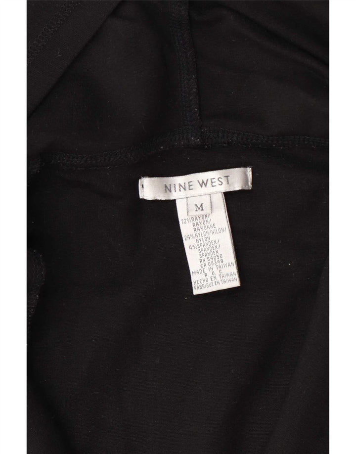 Nine West Damen-Kapuzenpullover mit Reißverschluss, UK 12, Mittelschwarz, Viskose