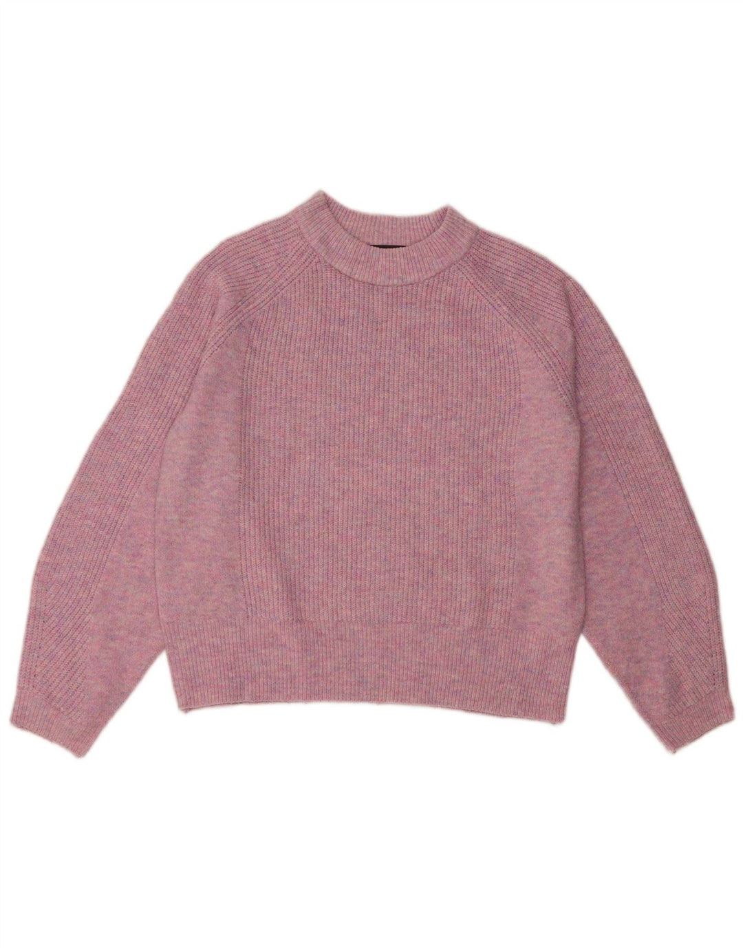 Marks & Spencer Damen-Pullover mit Rundhalsausschnitt, Gr. 14, Mittelrosa, Acryl