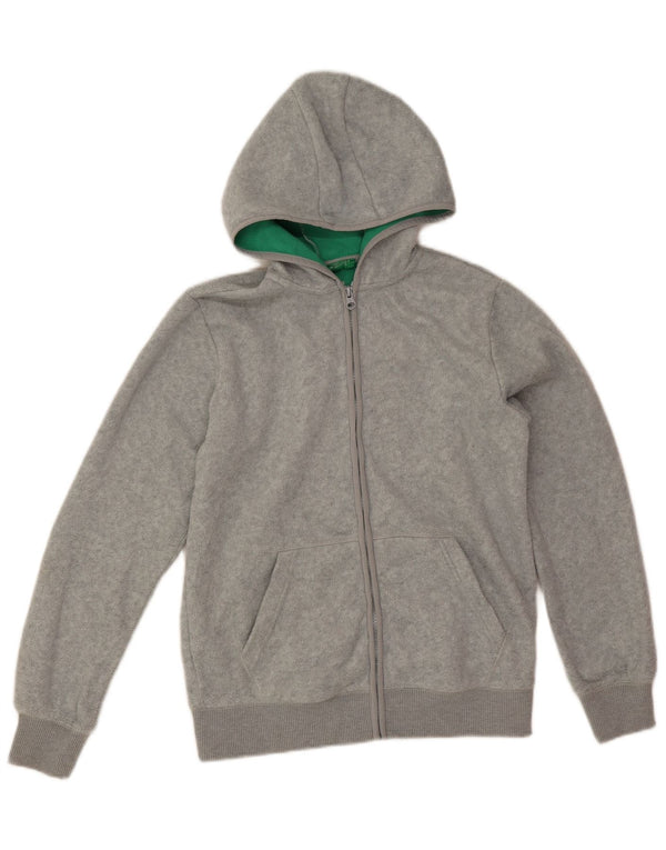 Benetton Kapuzen-Fleecejacke für Jungen, 13–14 Jahre, 3XL, Grau, Polyester