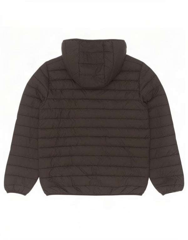 Champion Boys Hooded Padded Jacket 11-12 Years Large Black Polyester