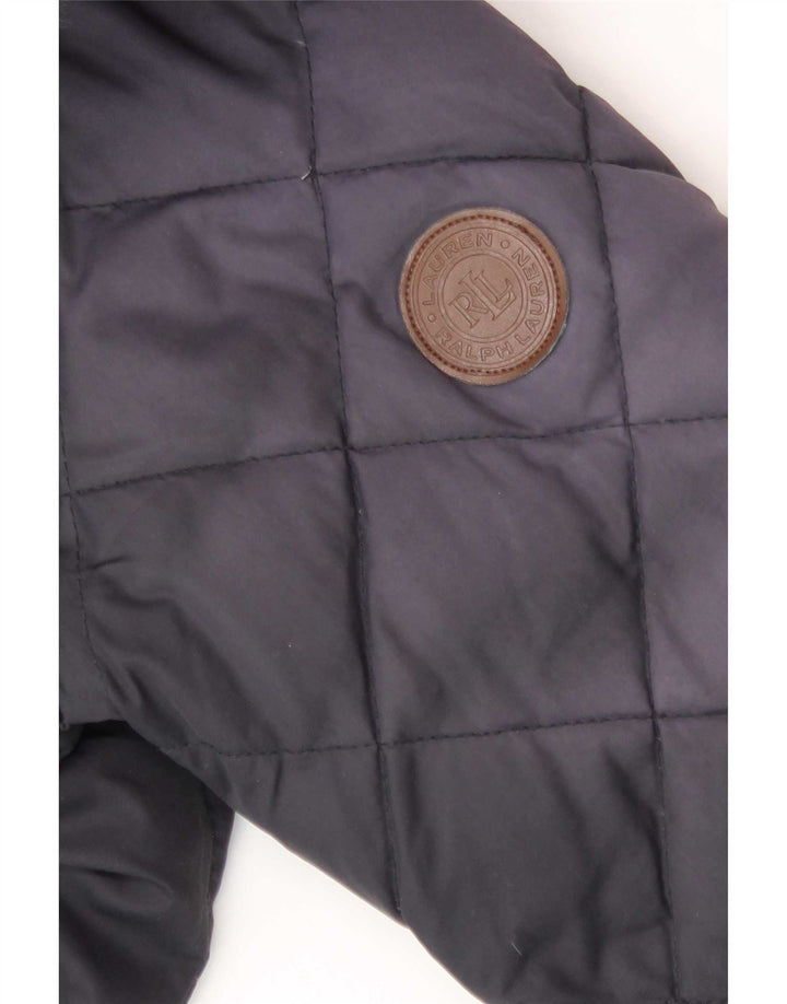 Ralph Lauren Wattierte Damenjacke mit Kapuze, UK 6, XS, Marineblau, Polyester