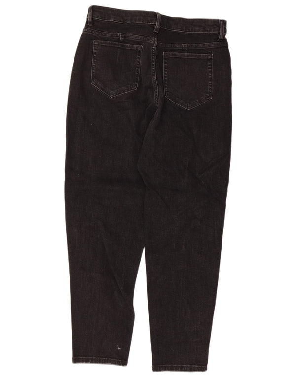 Marks & Spencer Damen Mom Tapered Jeans UK 12 Medium W30 L27 Schwarz