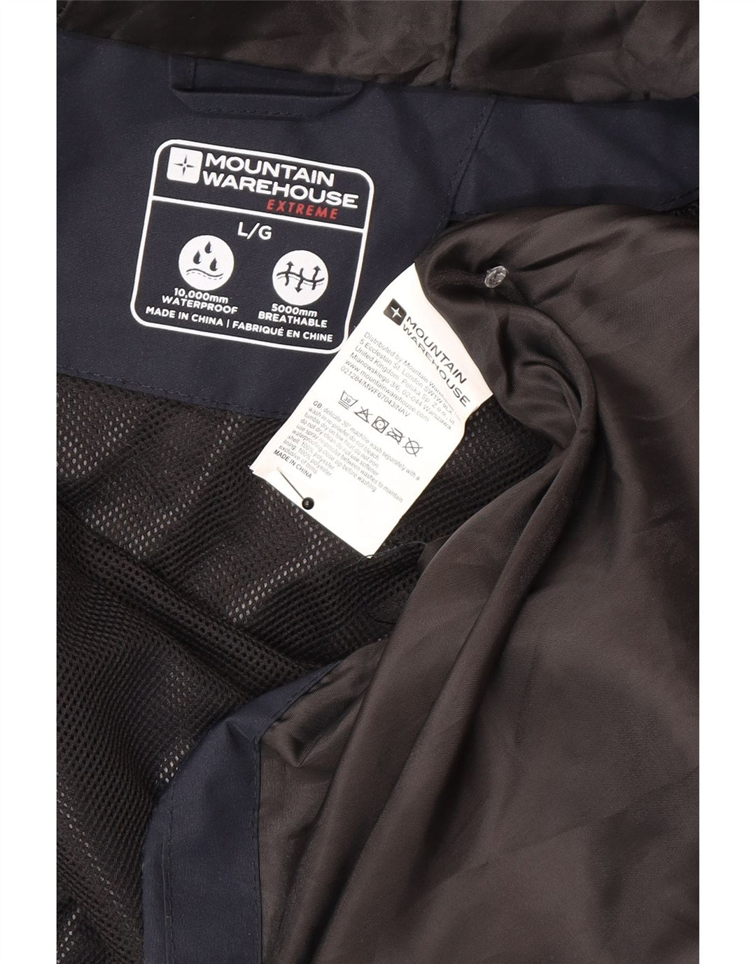 Mountain Warehouse Herren-Regenjacke, UK 40, Größe L, Marineblau, Farbblock
