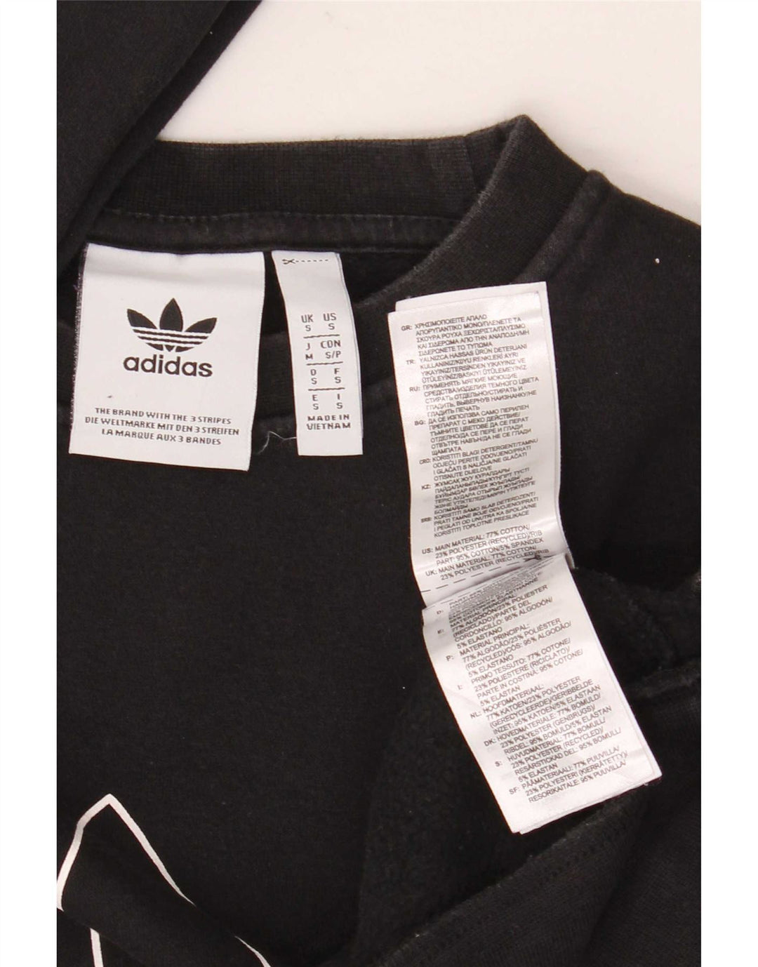 Adidas Herren Graphic Sweatshirt Pullover Small Schwarz Baumwolle