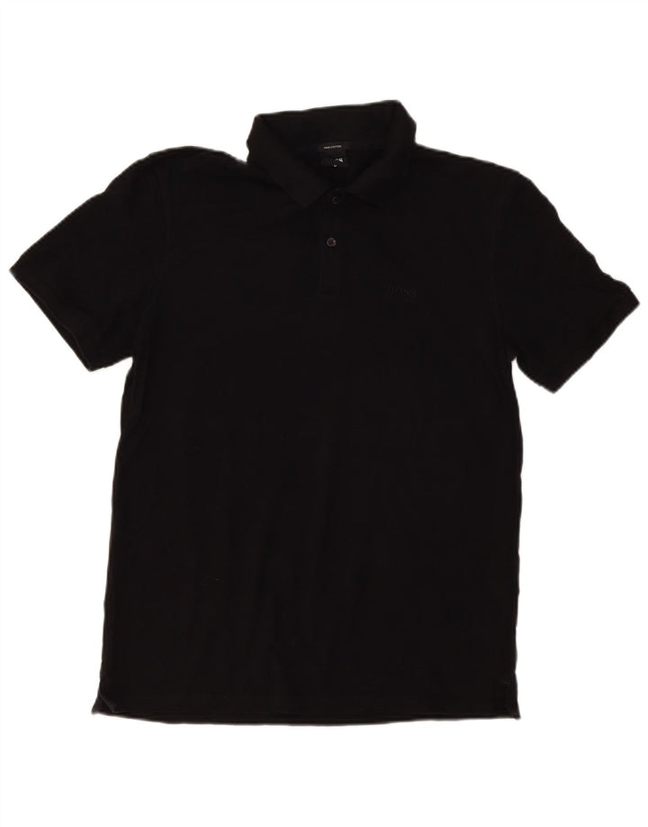 Hugo Boss Herren Poloshirt Mittelschwarze Baumwolle