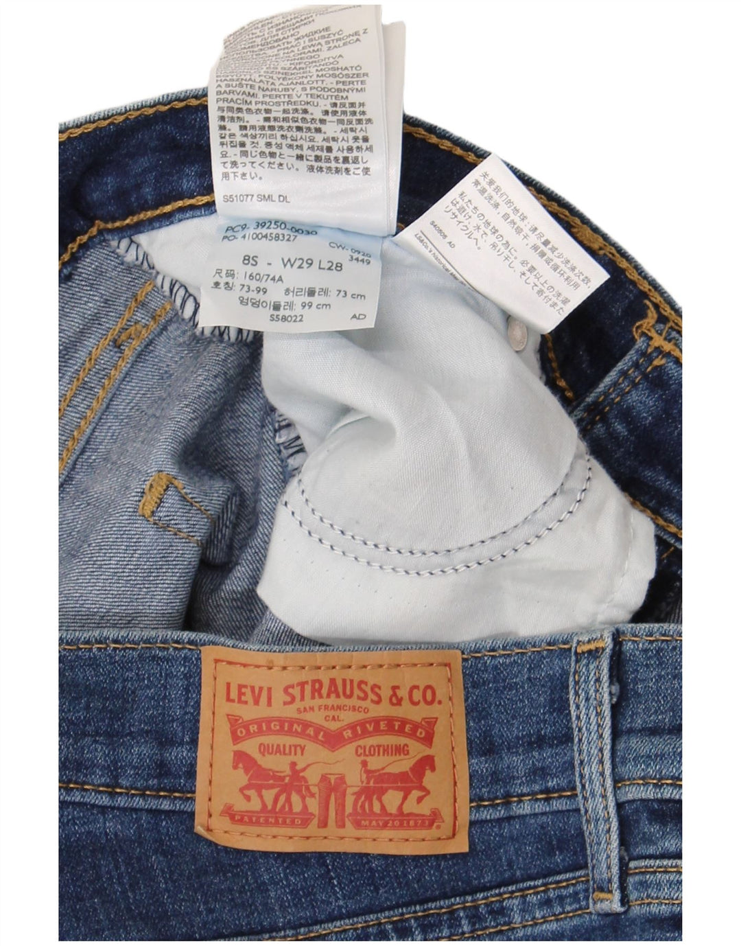 Levi's Damen Classic Straight Jeans US 8 Medium W29 L28 Blaue Baumwolle