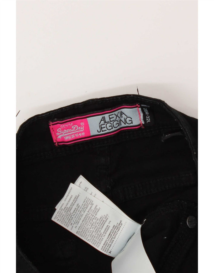 Superdry Damen Alexia Jegging Jeans W28 L32 Schwarz Baumwolle