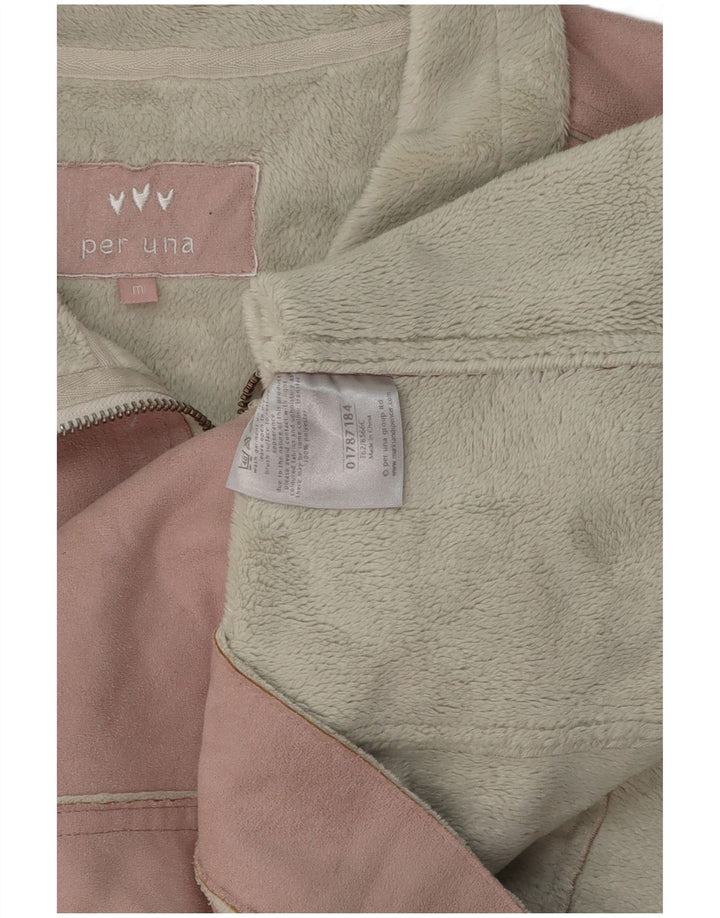 Marks & Spencer Damen Per Una Sherpa Weste UK 14 Mittelrosa Polyester