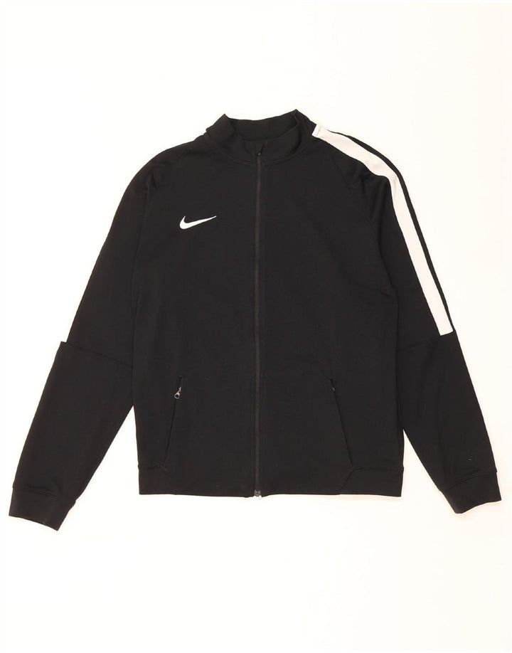 NIKE Dri-Fit-Trainingsanzug-Top-Jacke für Jungen, 13–14 Jahre, XL, Schwarz, Farbblock