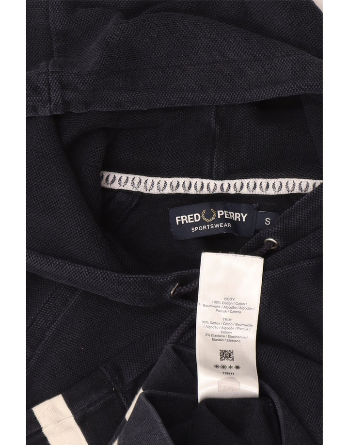 Fred Perry Herren-Kapuzenpullover, klein, marineblau, Baumwolle