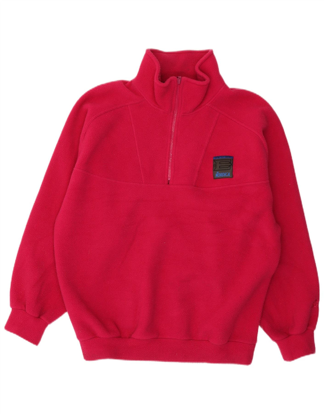 Nordica Herren-Fleecepullover mit lockerer Passform und Reißverschluss am Hals, klein, rosa, Polyester