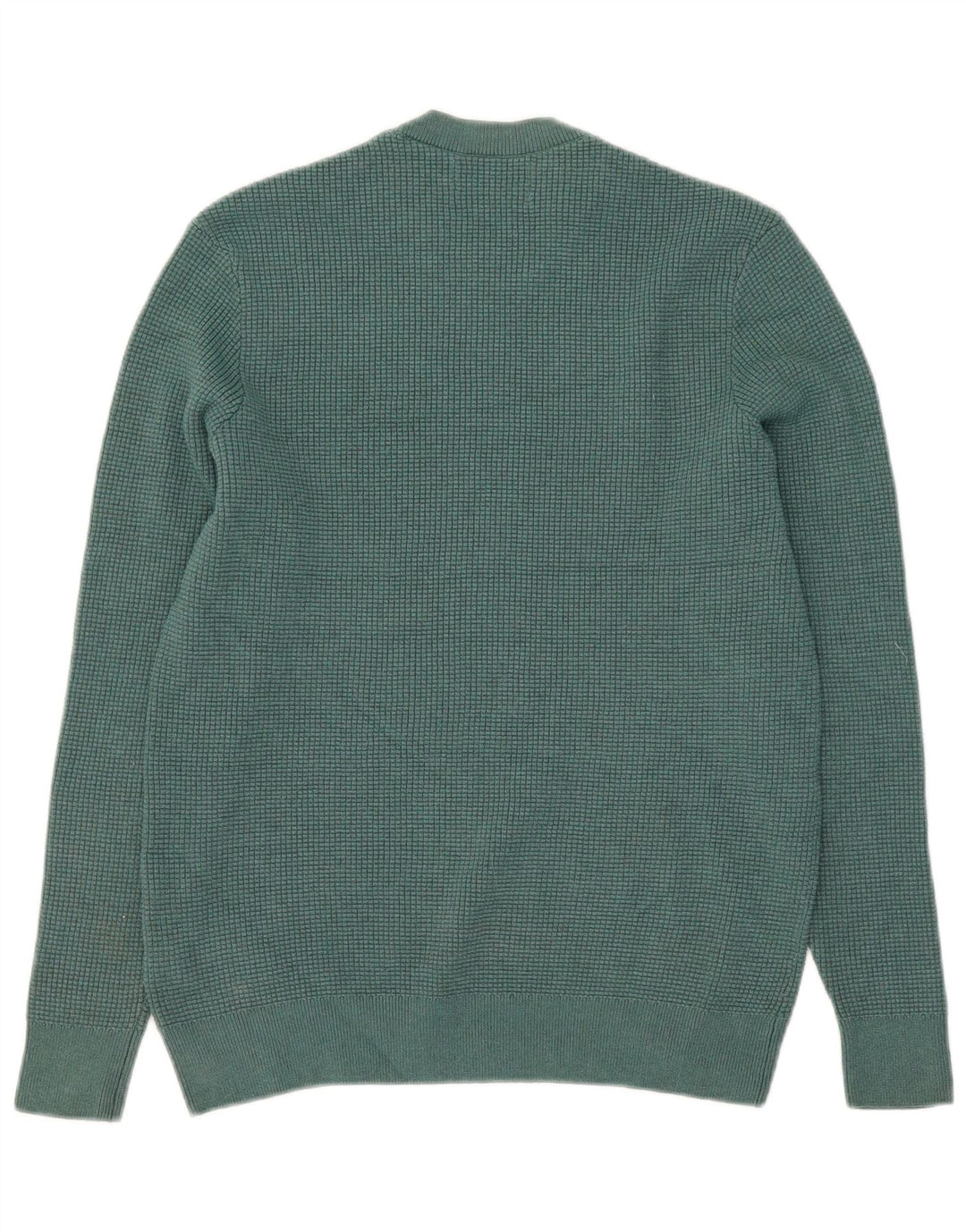 Marks & Spencer Herren-Pullover mit Rundhalsausschnitt, mittelgrün, Polyester
