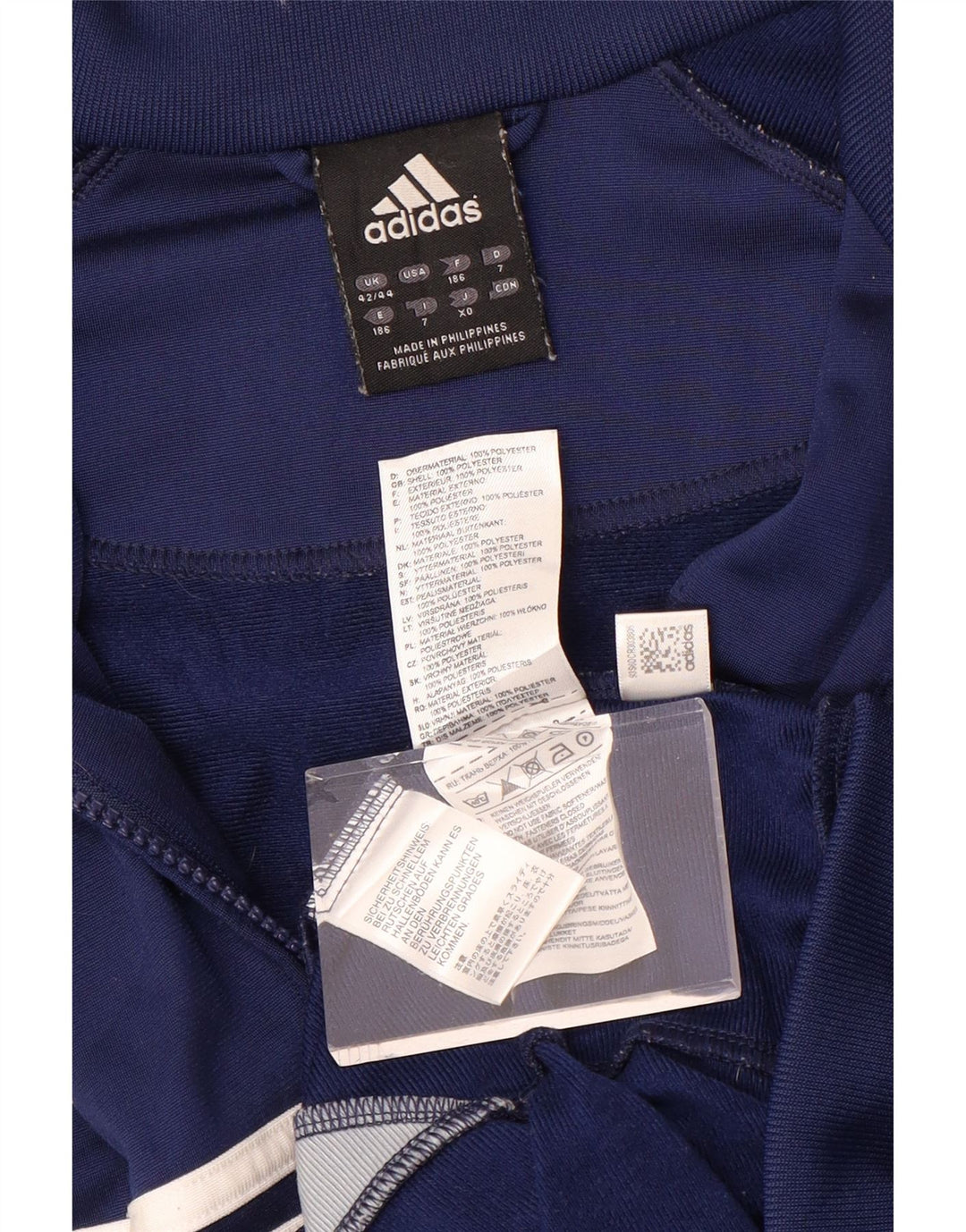 Adidas Herren Trainingsanzug Top Jacke UK 42/44 Large Marineblau Polyester