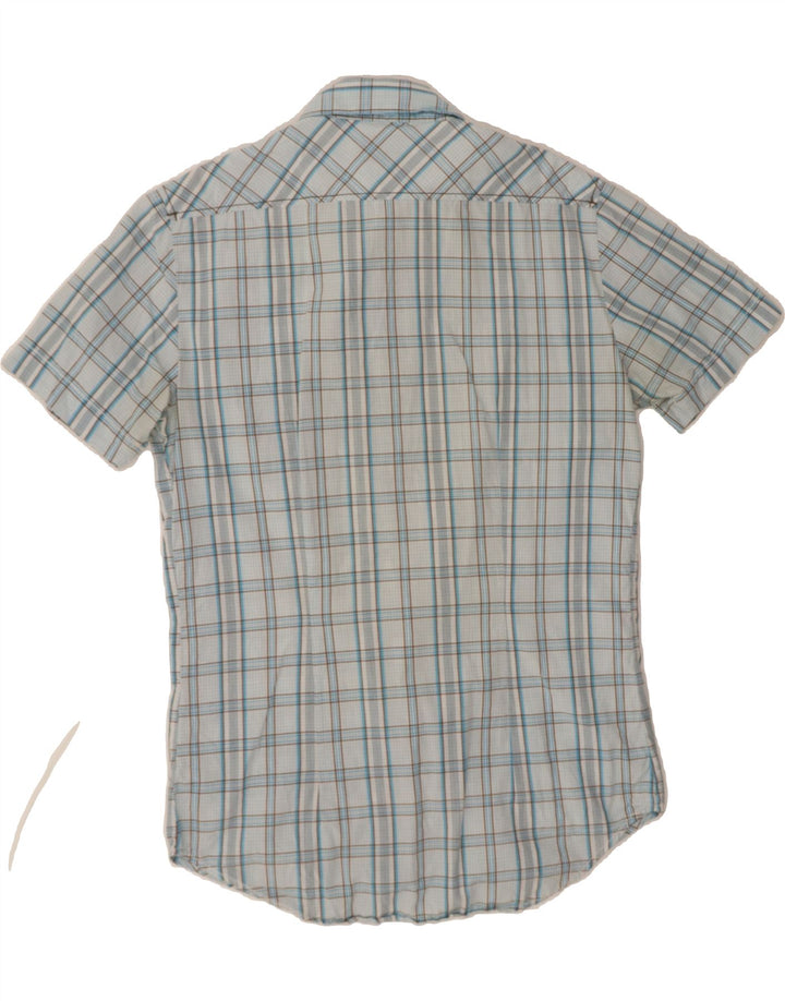 ENERGIE Mens Shirt Medium Blue Check Vintage Energie and Second-Hand Energie from Messina Hembry 