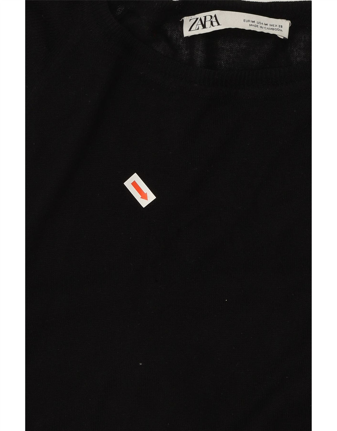 Zara Damen-Pullover mit U-Boot-Ausschnitt, Gr. 14, mittelschwarz