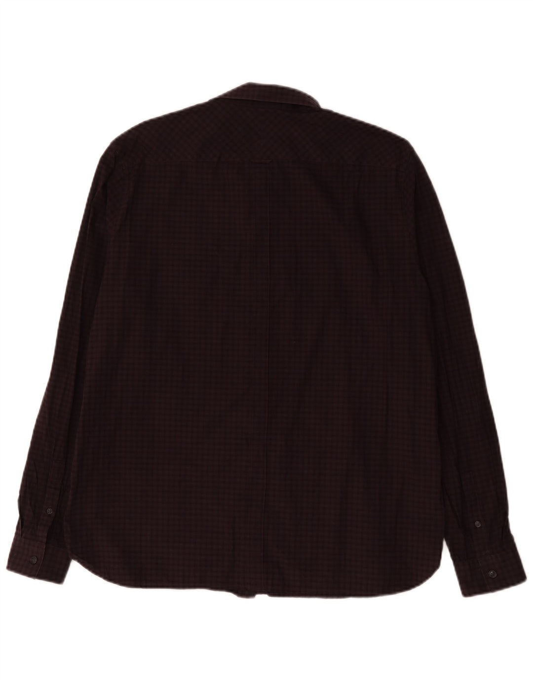Fred Perry Herrenhemd XL Burgunderrot kariert Baumwolle