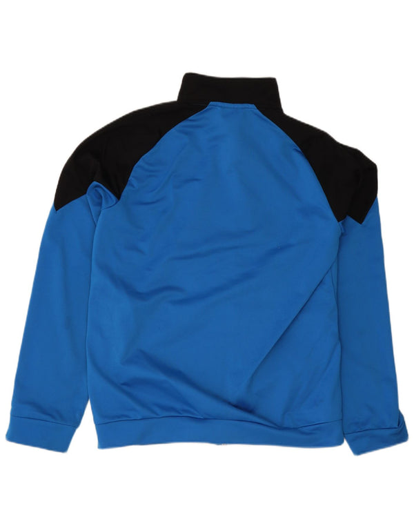 Puma Jungen Grafik-Trainingsanzug-Top-Jacke, 13–14 Jahre, blaues Farbblockdesign