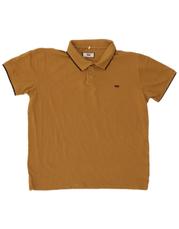 Carrera Herren-Poloshirt, groß, braun gestreift