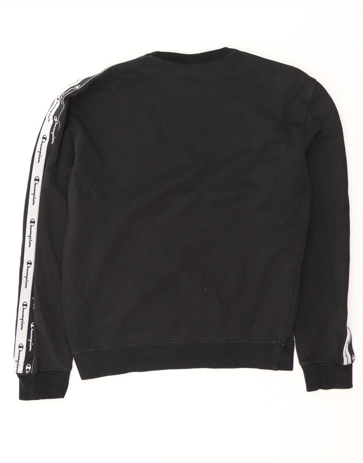 CHAMPION Herren-Sweatshirt mit Grafik, groß, schwarze Farbblock-Baumwolle