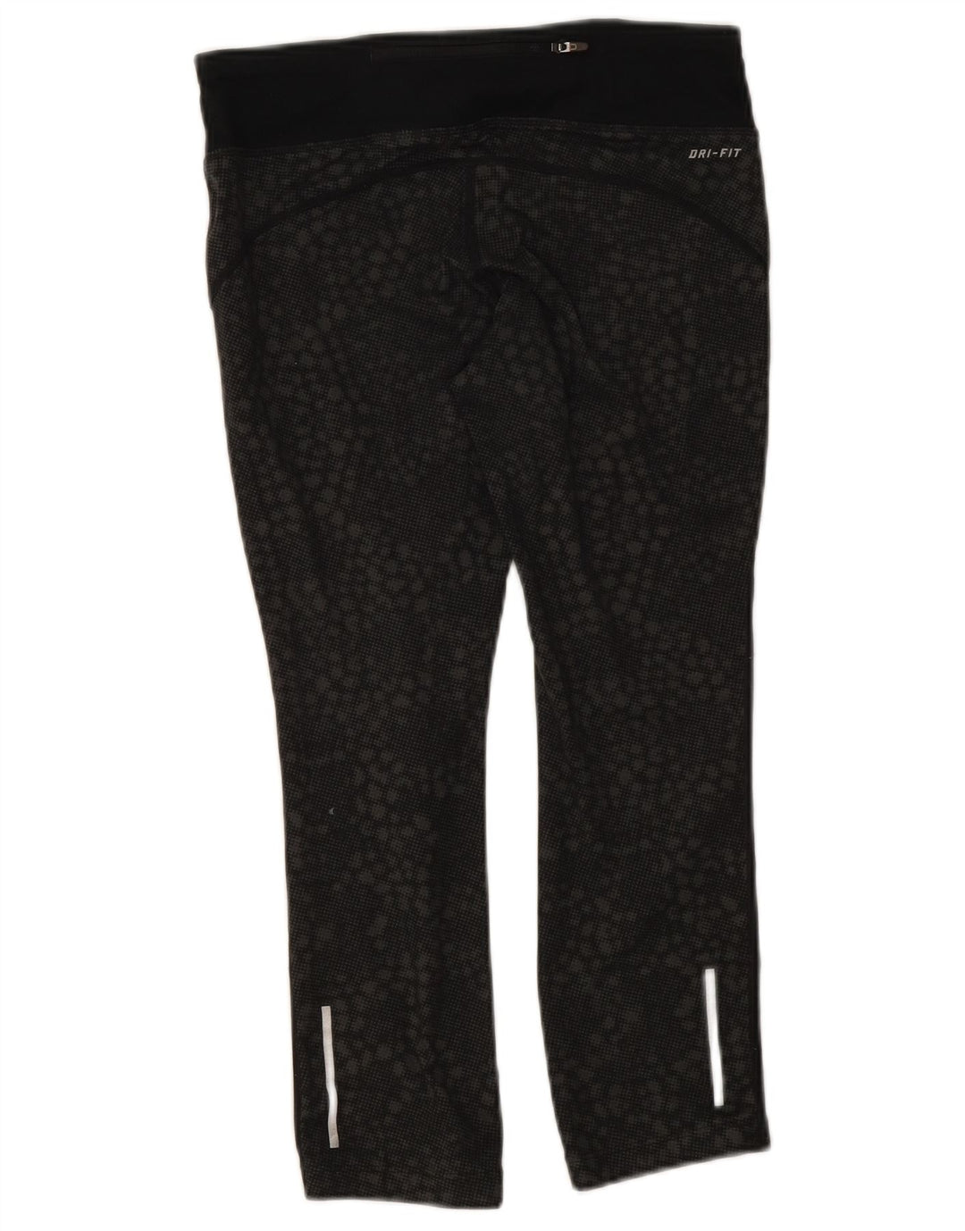 Nike Damen Dri Fit Leggings UK 10 Small Schwarz Geometrisch