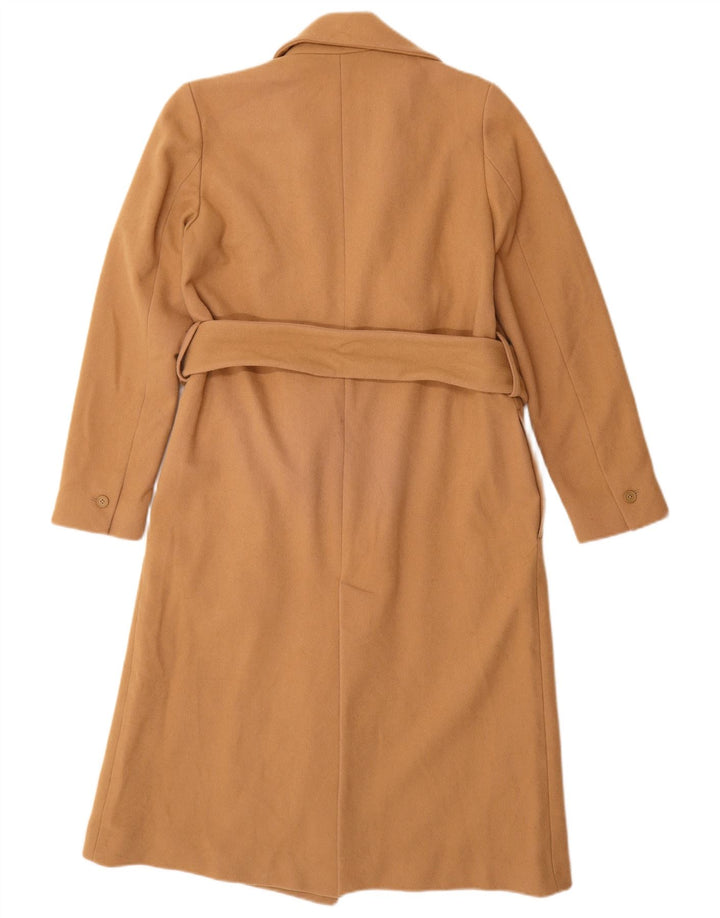 Massimo Dutti Damen Mantel EU 34 2XS Beige Wolle