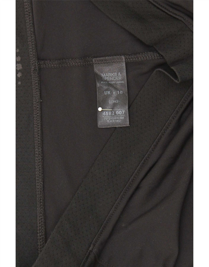 Marks & Spencer Damen-Trainingshose, Gr. 42, Größe L, Schwarz, Polyester