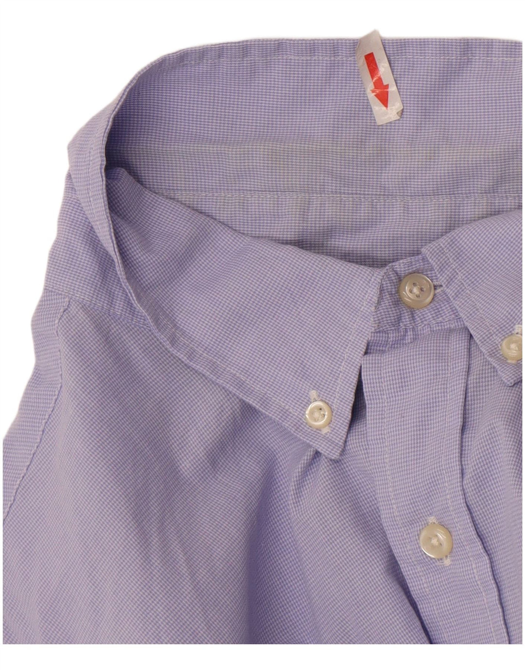 Chaps Herren Kurzarmhemd 2XL Lila Hahnentritt-Baumwolle