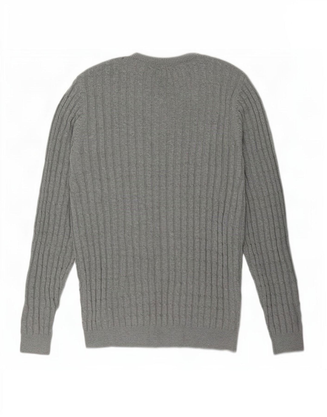 Jack Wills Herren-Pullover mit Rundhalsausschnitt, Größe L, aus grauer Baumwolle