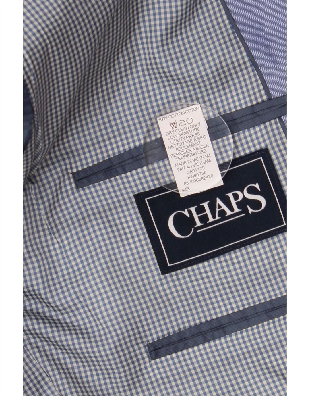 CHAPS Herren-Blazer mit 2 Knöpfen, UK 44, 2XL, blaue Baumwolle